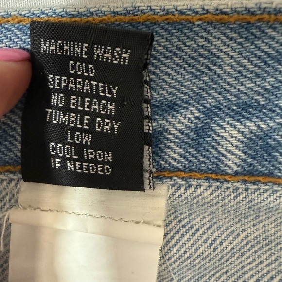 ABS by Allen Schwartz Vintage 100% Cotton Button Fly Embroidered Jeans Size 10 - Picture 11 of 12